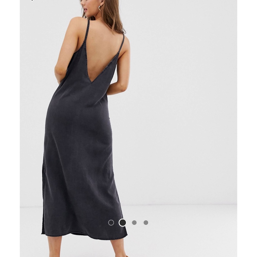 ASOS Washed Denim Midi Dress